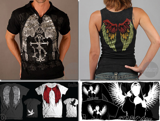  the butterfly wings, raven wings or tribal wings (very popular in goth 