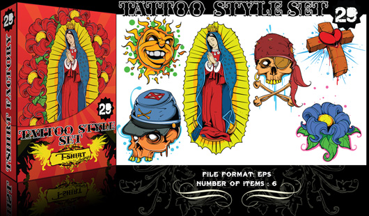 New tattoo style vector released New packs are in town tattoo style 