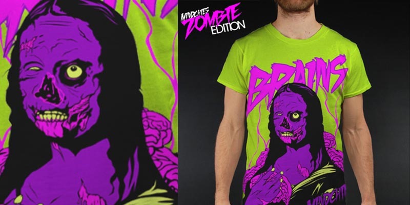 zombie mona lisa shirt