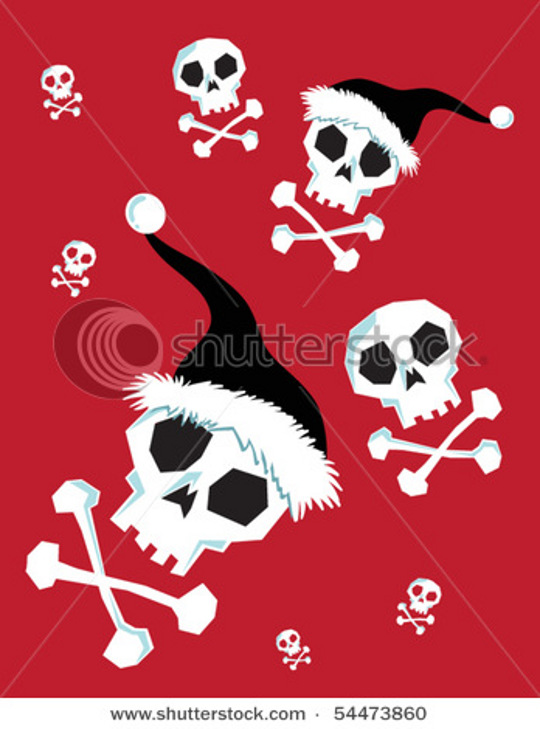 Free Christmas Vectors - skulls