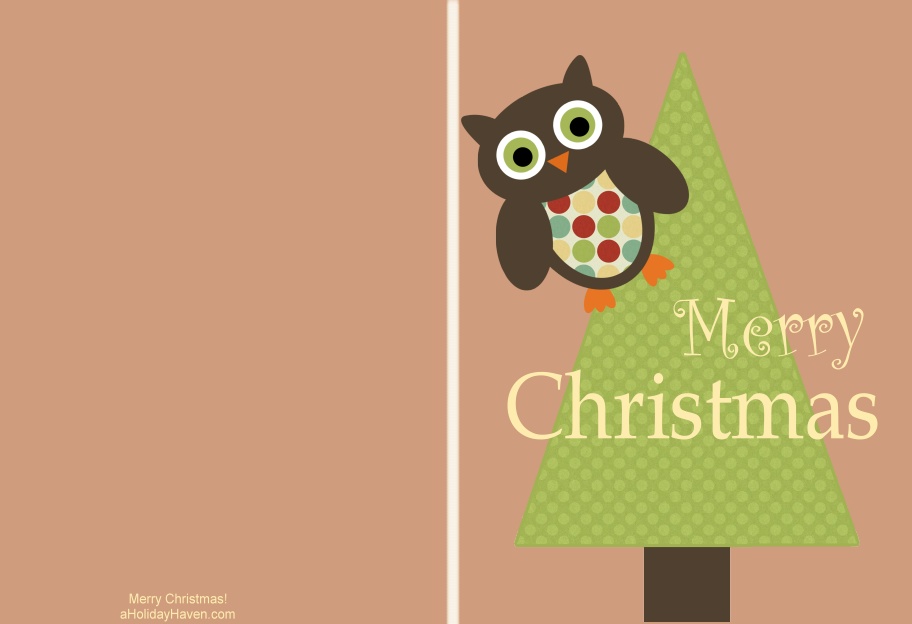 Cute Free Printable Christmas Card