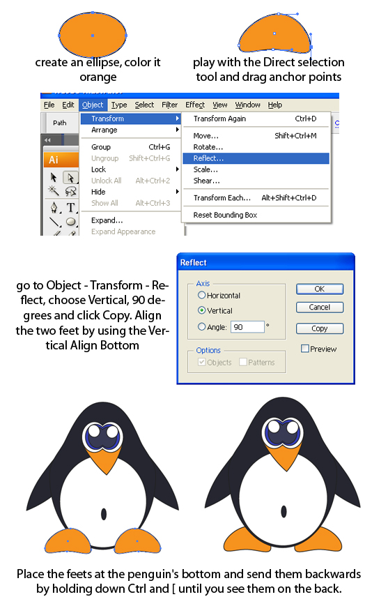 how to create a cute penguin