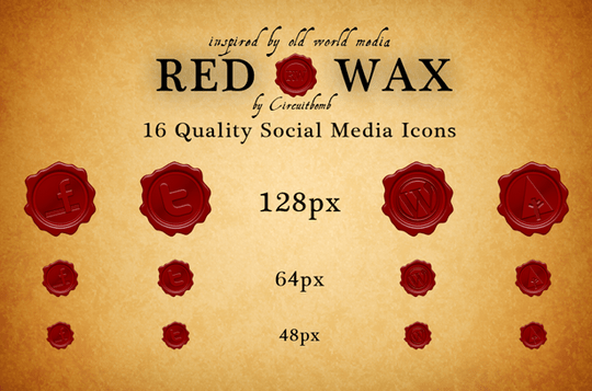 red wax icons