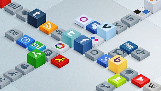 3d media icons