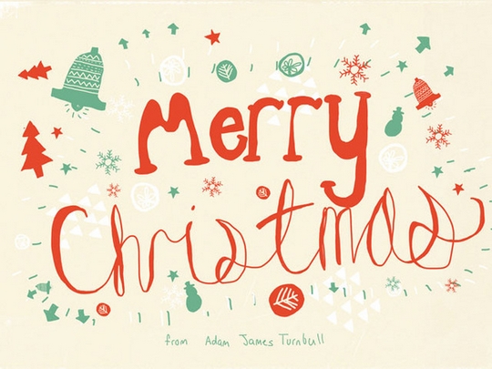 Over 20 Christmas designs for greeting cards