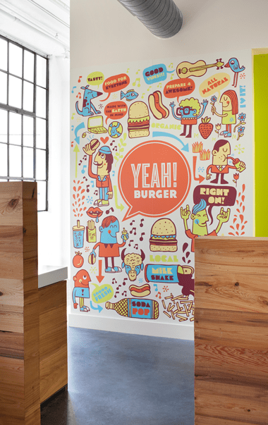 Wall print illustrations