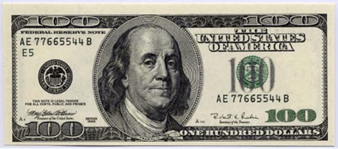 $100 