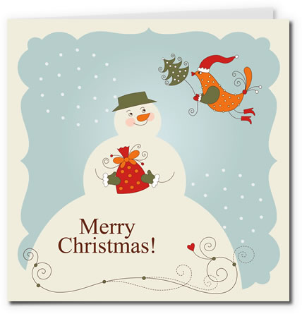 free printable christmas cards snowman