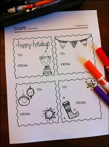 Doodle Holiday Tags