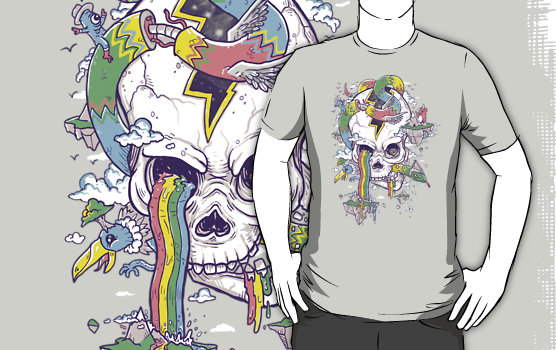 Flying Rainbow skull Island