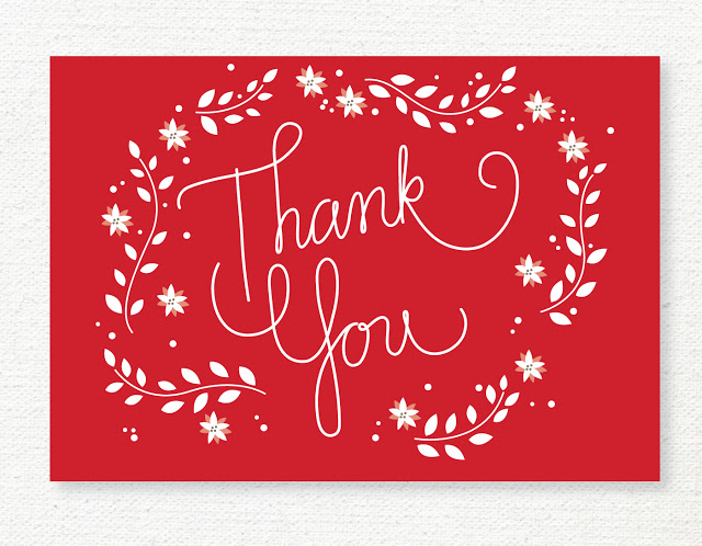 A Christmas Thank You Card