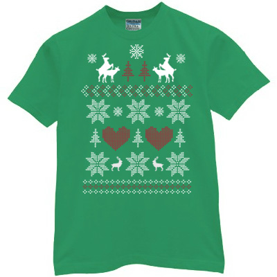 UGLY CHRISTMAS SWEATER HUMPING DEER Christmas sale