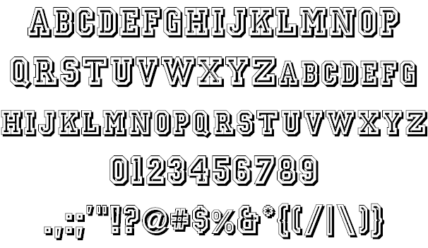 Athletic number font