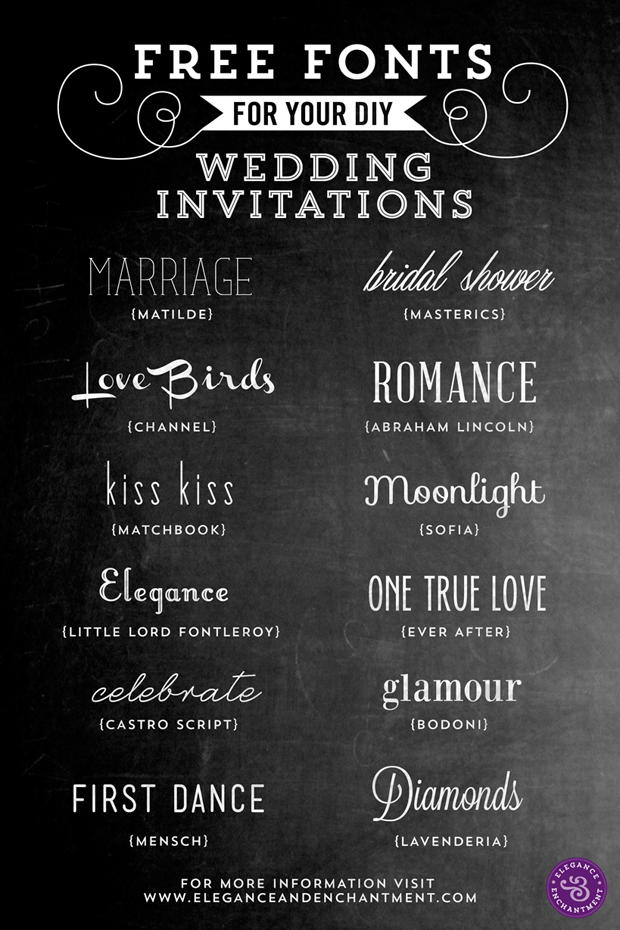 Free Wedding Fonts Invitation - T-Shirt Factory
