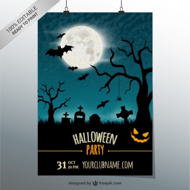 Halloween party flyers