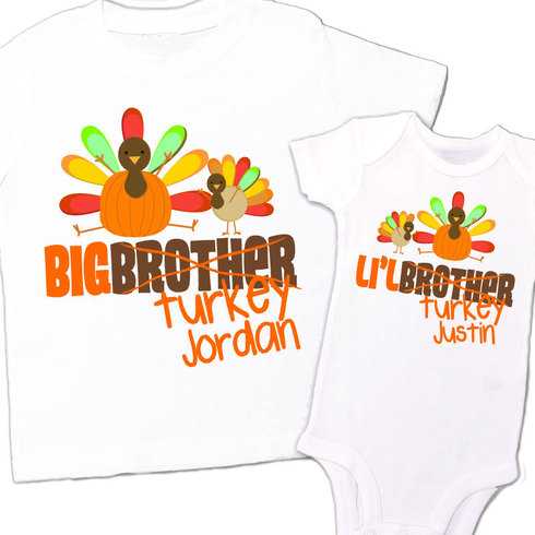 Set of two Thanksgiving Day T-shirts