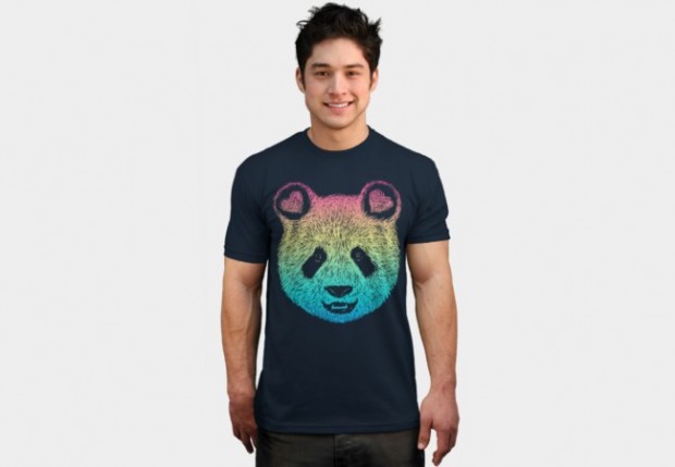 Rainbow panda t-shirts