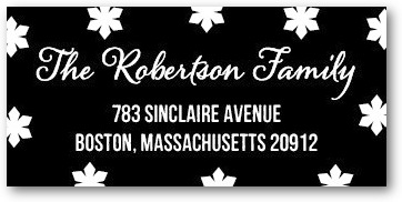 Holiday return address labels