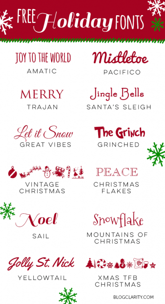 free holiday fonts