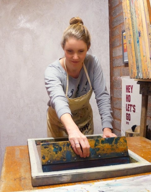 Anna in her studio