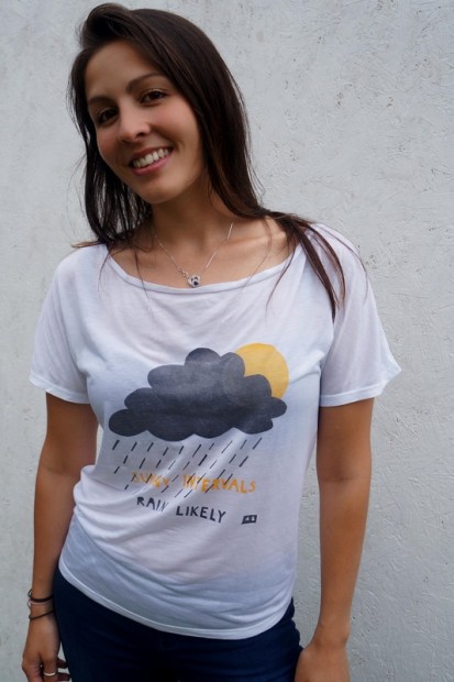 Hand printed,original tee for women