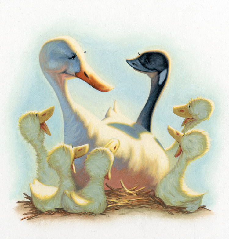 Duck Family illustration