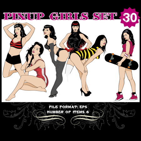 Pinup-Vector-Set-30-Vector-art-12253