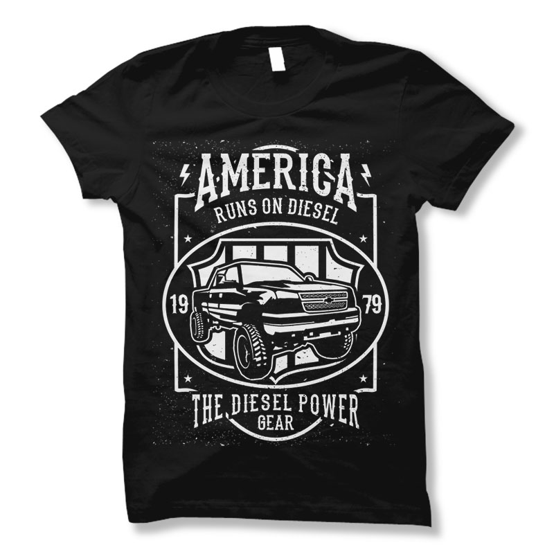 Runs-On-Diesel-Tee-shirt-design-22534